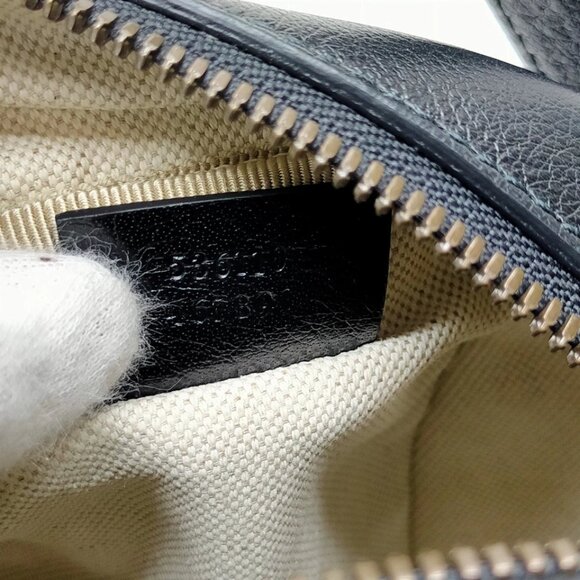 Gucci Hand Bag Black Leather 796-070325 - Picture 11 of 13